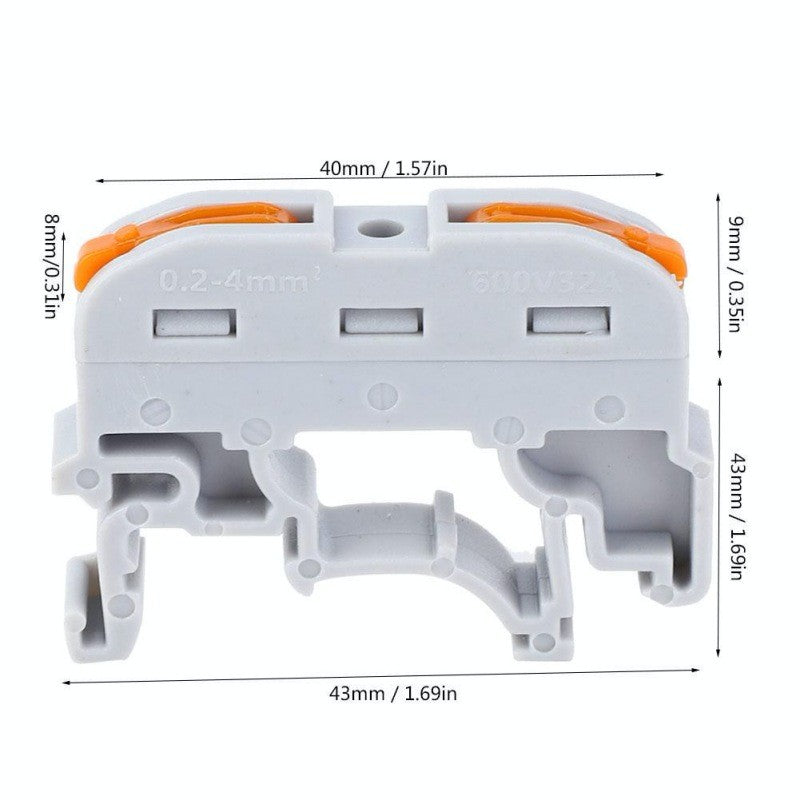 Conector de Șina 1 Pol Cap Dublu PCT-211 - Frize