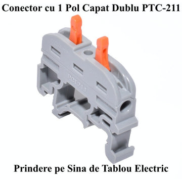 Conector de Șina 1 Pol Cap Dublu PCT-211 - Frize