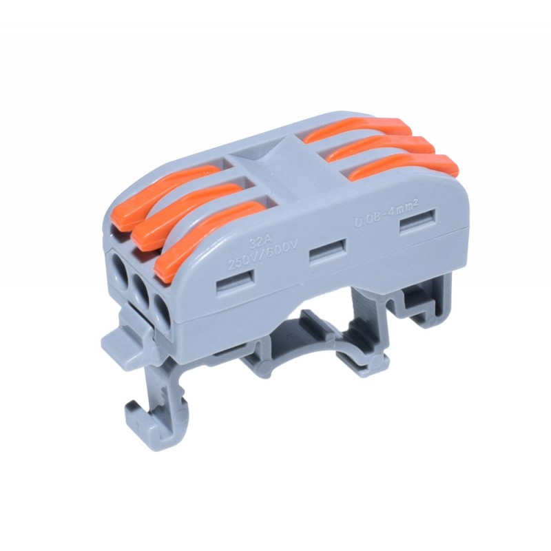 Conector de Șina 3 Poli Cap Dublu PCT-223 - Frize