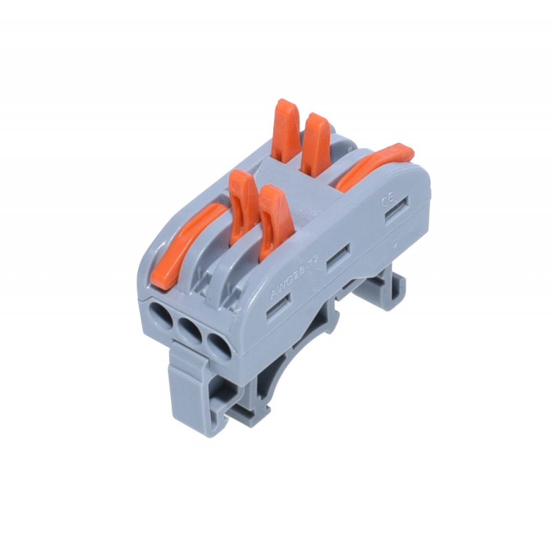 Conector de Șina 3 Poli Cap Dublu PCT-223 - Frize