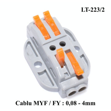 Conector Doza 2-2 pentru Cablu, LT-223/2 - Frize