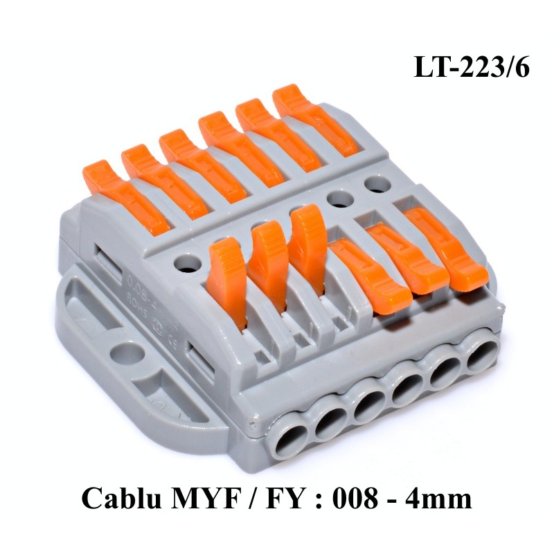 Conector Doza 6-6 pentru Cablu, LT-223/6 - Frize