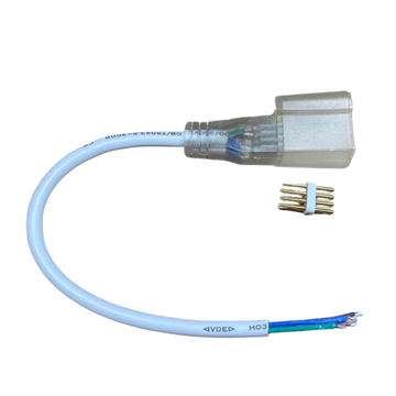 Conector terminal cu fir pentru neon flex RGB 15X26MM