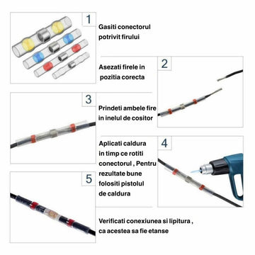 Conectori cu Inel de Cositor 50Buc/Set - Frize