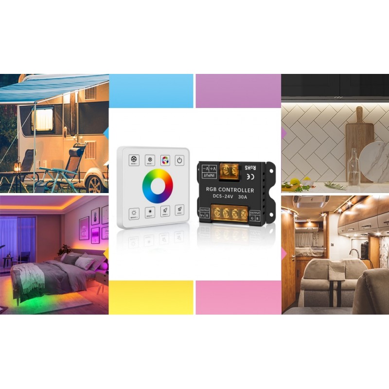 Controler Led RGB + Touch Panel 5V-24V - 30A - Frize