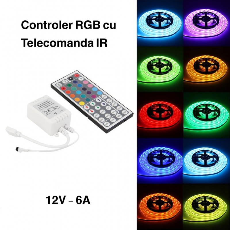 Controler RGB cu Telecomanda 44 Taste - Frize