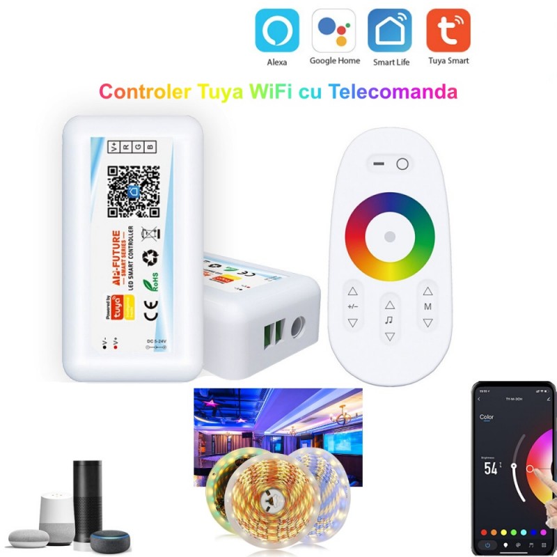 Controler Smart Touch Led RGBW,Tuya-Music-Wifi 2,4G - Frize