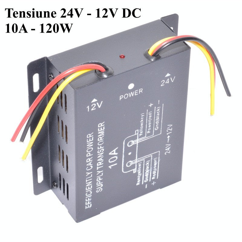 Convertor Auto de Tensiune 24V-12V DC/10A - Frize