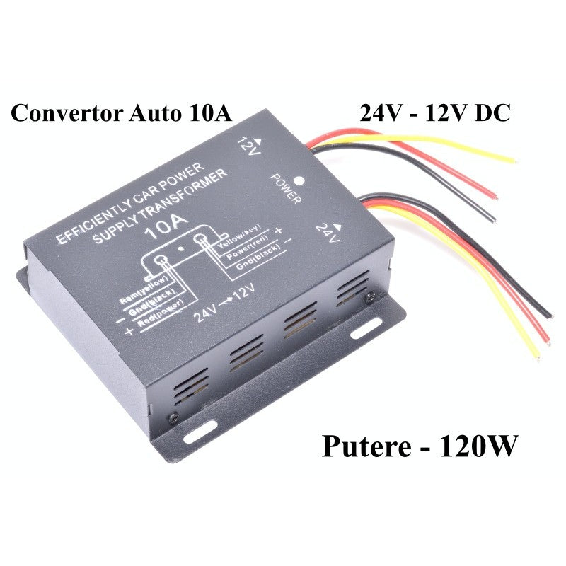 Convertor Auto de Tensiune 24V-12V DC/10A - Frize