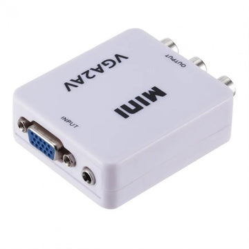 Convertor Mini VGA la AV cu 3 RCA - VGA-3RCA HDV-555 pentru Conexiuni Video la Televizoare și Proiectoare