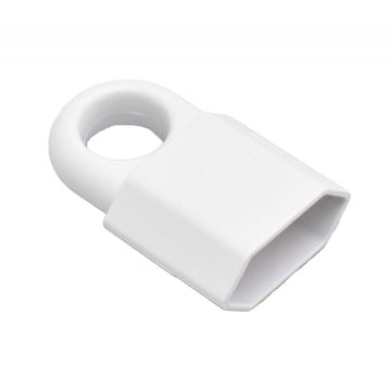 Cuplă Plată Albă cu Inel 10A – Conector Electric pentru Instalatii Domestice și Industriale
