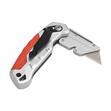 Cutter Profesional Pliabil din Metal cu 4 Lame Interchangeabile – Unelte de Tăiere pentru Birou, Acasă sau Proiecte DIY