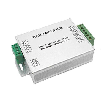 RGB LED szalagos erősítő, 12V, 144W, 12A