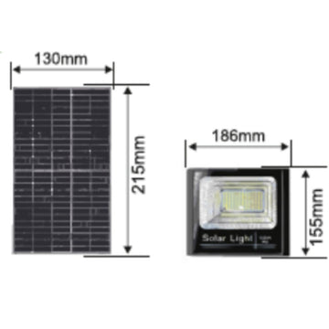 Проектор с монокристален соларен панел и дистанционно управление - 50W/6500k