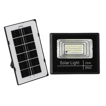 Proiector cu Panou Solar Monocristalin si telecomanda - 25W/6500k
