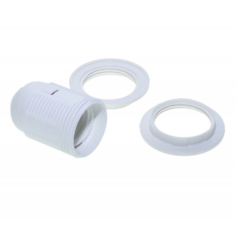 Dulie Alba E27 de Plastic cu Fusta - Frize