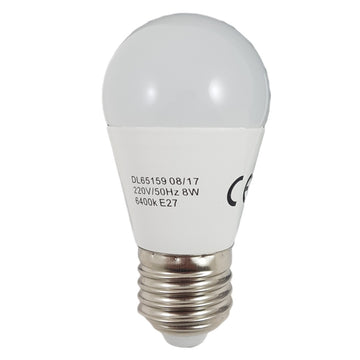 Bec LED Sferic E27 G45 8W (60W echivalent) 6400K – Iluminare Rece pentru Birou, Locuință sau Spații Comerciale