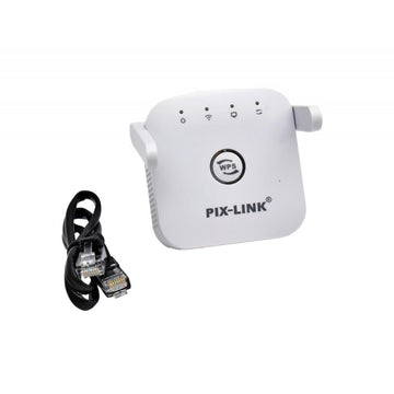 Extender Wireless N Pix-Link cu 2 Antene – Viteză de 300Mbps, Configurare Ușoară prin WPS pentru Îmbunătățirea Semnalului Wi-Fi