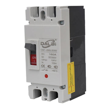 Întrerupător Circuit Solar MCCB 2P 160A 500V DC – Protecție Electrică pentru Sisteme Fotovoltaice