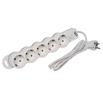Prelungitor Electric cu 5 Prize, Intrerupător și Protecție pentru Copii – Cablu 3m 3x1mm pentru Acasă sau Birou