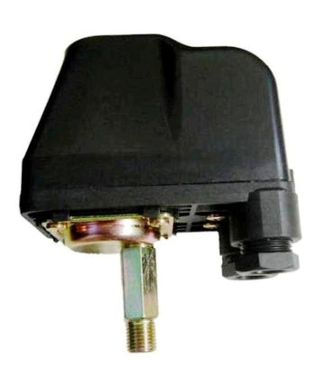 Presostat Hidrofor cu Tija Filetată, Culoare Neagră – Dispozitiv de Control pentru Sisteme de Irigație și Alimentare cu Apă