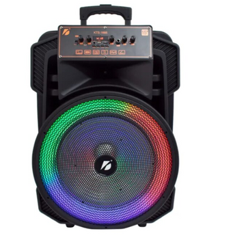 Boxă Portabilă Bluetooth Kolov J-1505 cu Radio FM, USB, Microfon și Joc de Lumini RGB – Difuzor de 15 Inch pentru Petreceri și Evenimente