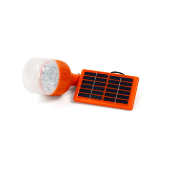 Bec LED Incarcare Solara, 10W, Exterior, Luminare intermitenta, Panou Solar 6V, Portocaliu