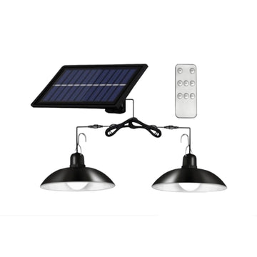 2 Lampi cu Incarcare Solara, Lumina Alb-Rece, Telecomanda