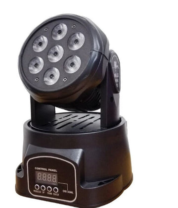 Proiector Lumini Moving Head 5W cu 7 LED-uri – Echipament Negru pentru Evenimente, Petreceri și Spectacole
