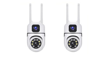 Set 2x Camera Supraveghere video, conexiune 4G, 4MP 1080P HD, intelligent tracking, PTZ, WIFI, Lan, Rotire, Alarma miscare, Interior – Exterior, Pentru Camera Video de Supraveghere si Auto, Telefon, Aparat Foto, HUB, Console, ALB.