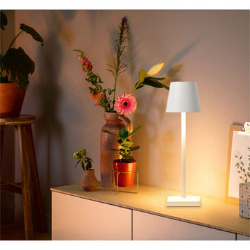 Lampa de Masă Albă 38 x 10 cm cu Lumina Caldă, Rece și Neutru – Ideală pentru Birou, Spații de Lucru sau Citit