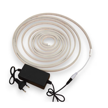 Banda Luminoasă Neon Flex Slim 12V Alb Cald – Rola de 5m pentru Iluminat Interior și Exterior, Decorare și Ambientare