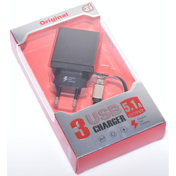 Incarcator Retea FAST - 5,1A/Micro Usb+3xUSB - Frize