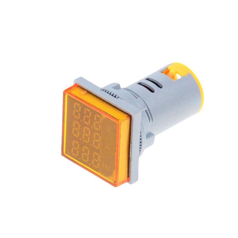 Indicator Digital 3 in 1 Galben AC, Voltmetru, Ampermetru, Frecventa - Frize
