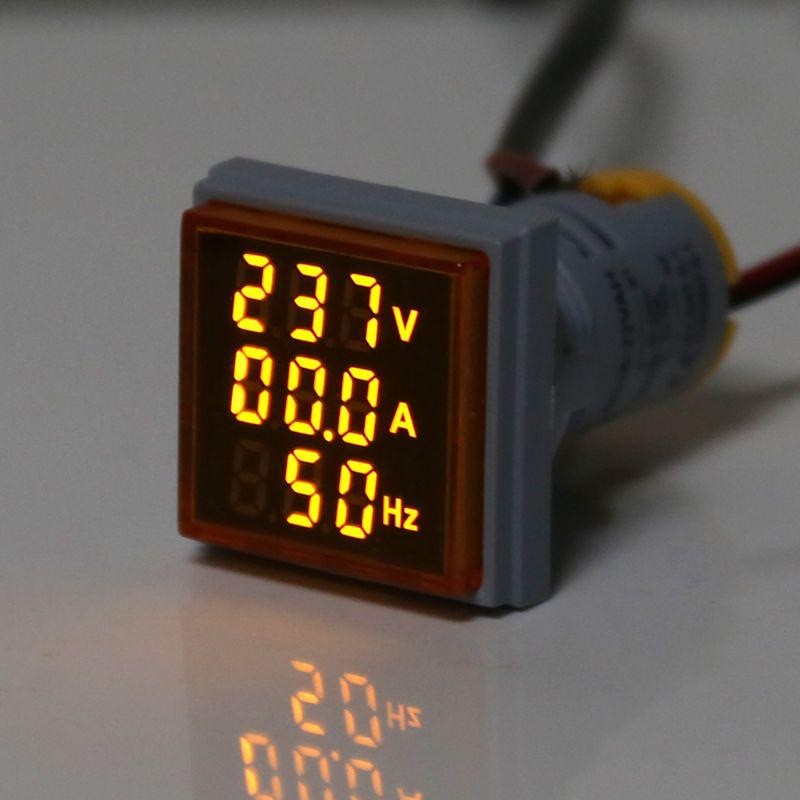 Indicator Digital 3 in 1 Rosu AC ,Voltmetru, Ampermetru, Frecventa - Frize