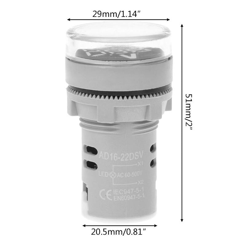 Voltmetru Digital Rosu  250V/AC 20-500V - Frize