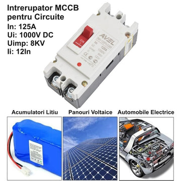 Intrerupător de Circuit Solar MCCB 2P-125A / 1000V DC