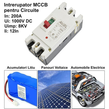 Intrerupător de Circuit Solar MCCB 2P-200A / 1000V DC