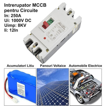 Intrerupător de Circuit Solar MCCB 2P-250A / 1000V DC