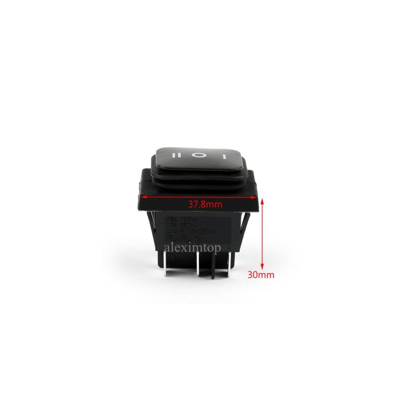 Intrerupator lat IRS negru 3 poziții on-off-on cu cauciuc 220V-16A - Frize
