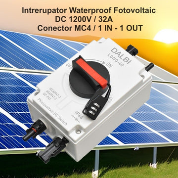 Întreupător pentru Sistem Solar Fotovoltaic DC 1200V / 32A cu Conectori MC4 – 1 IN și 1 OUT pentru Instalatii Solare Eficiente