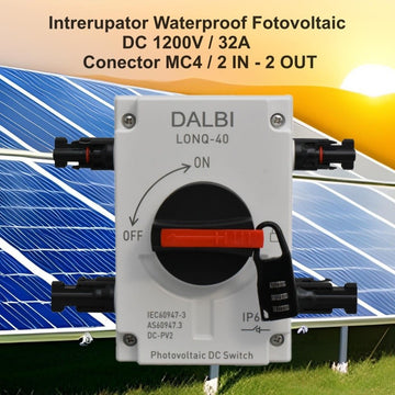 Napelemes fotovoltaikus rendszer kapcsolója DC 1200V / 32A - MC4 csatlakozók / 2 IN - 2 OUT