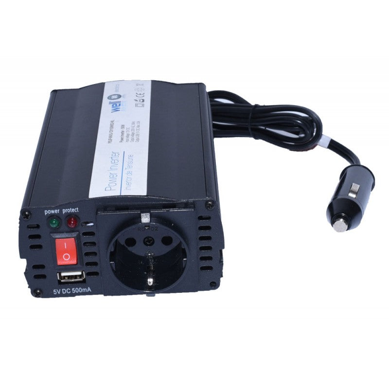 Invertor Auto 150W, 12V-220V + USB - Frize