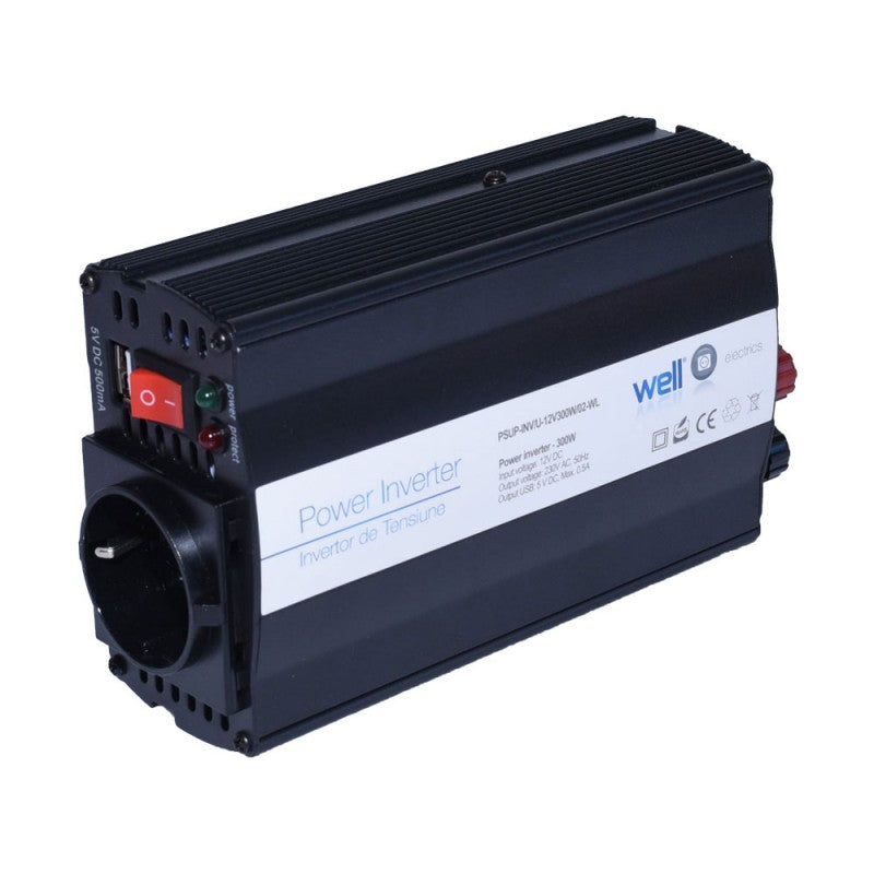 Invertor Auto 300W, 12V-220V + USB - Frize