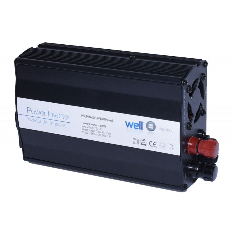 Invertor Auto 300W, 12V-220V + USB - Frize