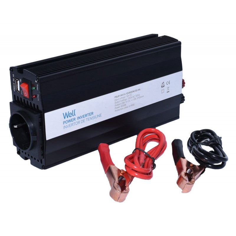 Invertor Auto 600W, 12V-220V + USB - Frize