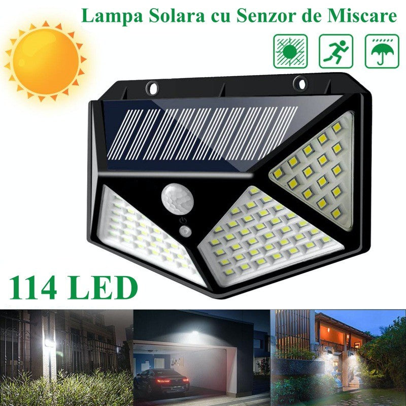 Lampa de Perete Solara 114 Led + Senzor - Frize