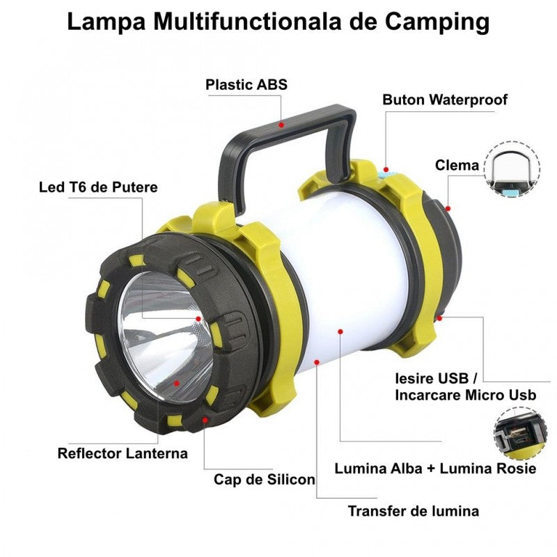 Lampa Multifunctionala cu Led T6-100W - Frize
