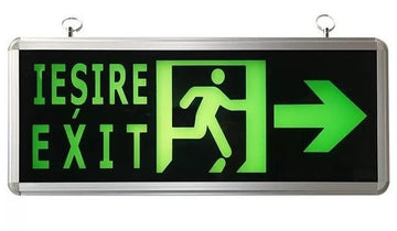 LAMPA tip EXIT / IESIRE LED – 2fete (sageata lateral) – permanenta