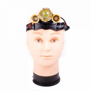 Lanterna de cap cu acumulator 3xT6 led CREE - Frize